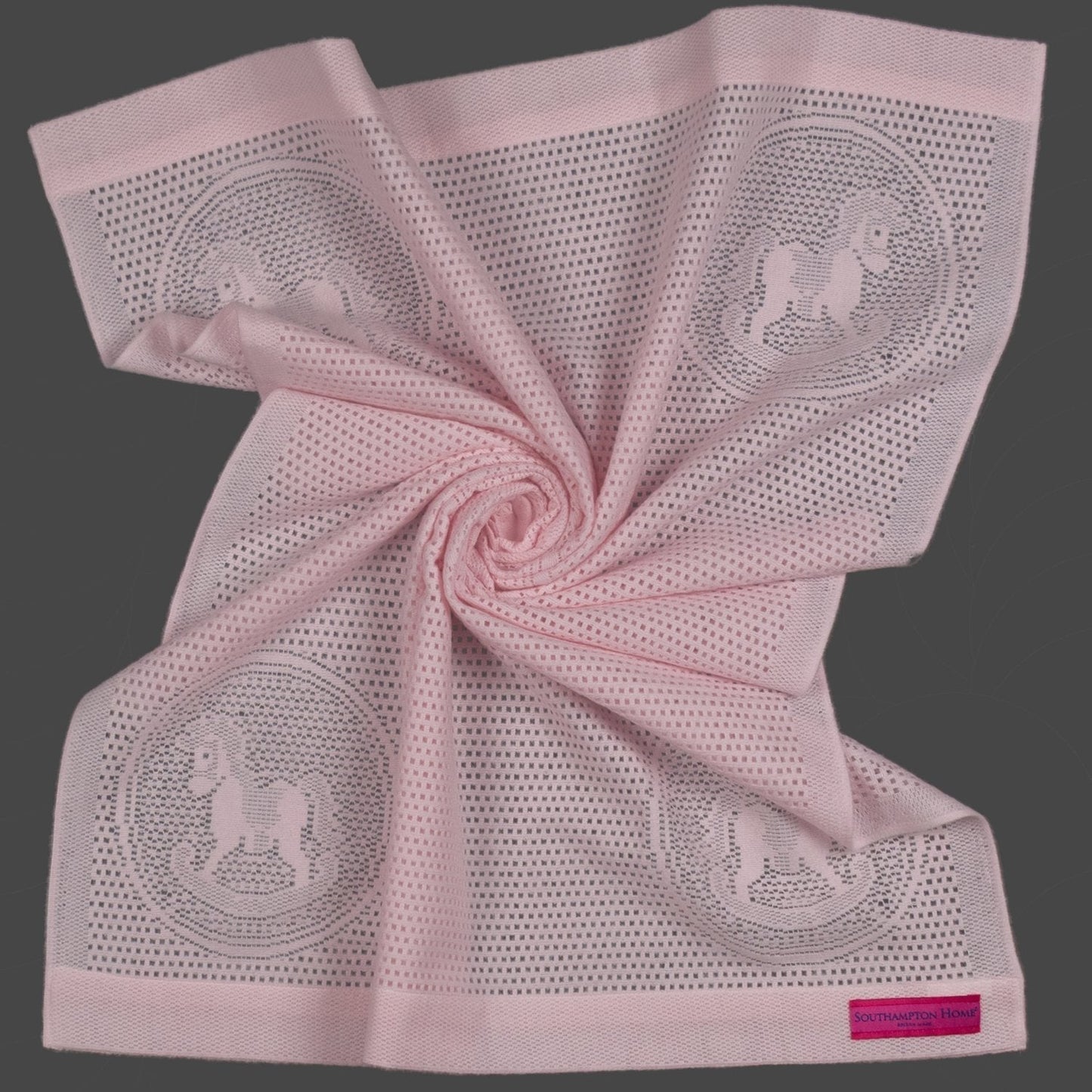 Southampton Home Lace Weave Rocking Horse Baby Blanket ~ Pink ~-Gifts-00810032751258-{sku]-Prince of Scots