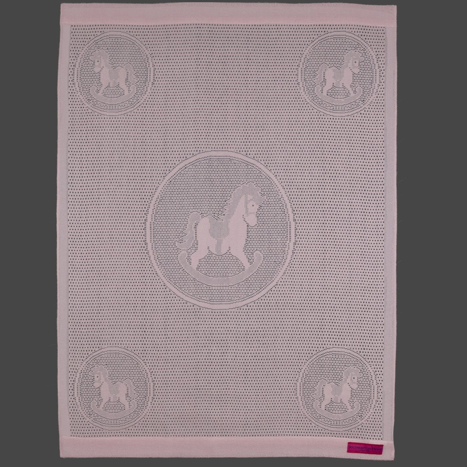 Southampton Home Lace Weave Rocking Horse Baby Blanket ~ Pink ~-Gifts-00810032751258-{sku]-Prince of Scots