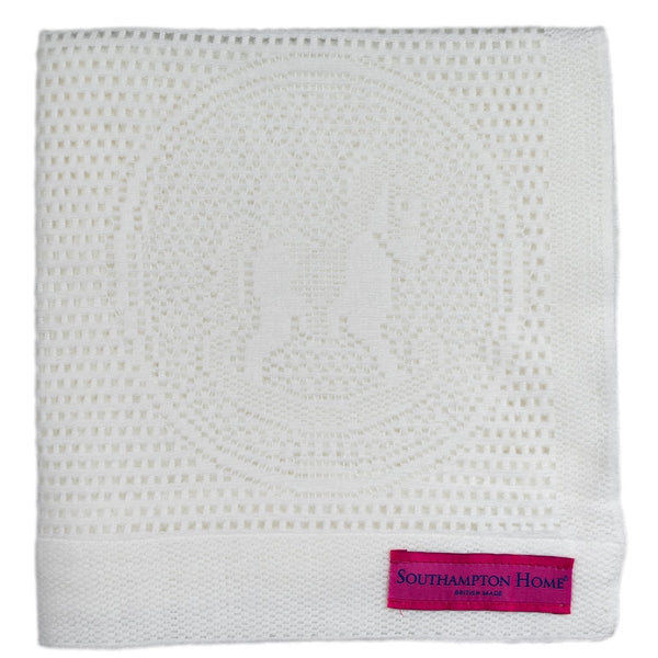 Southampton Home Lace Weave Rocking Horse Baby Blanket ~ White ~-Gifts-00810032751234-{sku]-Prince of Scots