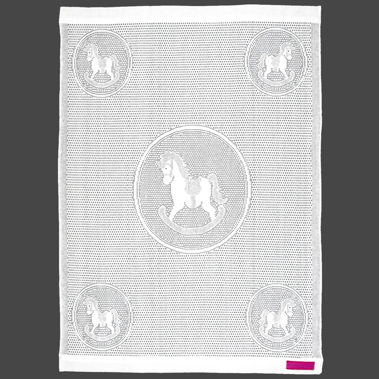 Southampton Home Lace Weave Rocking Horse Baby Blanket ~ White ~-Gifts-00810032751234-{sku]-Prince of Scots