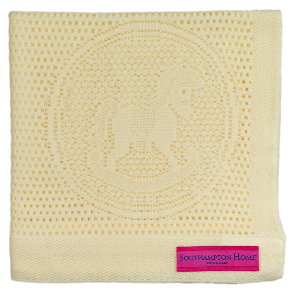 Southampton Home Lace Weave Rocking Horse Baby Blanket ~ Yellow ~-Gifts-00810032751265-{sku]-Prince of Scots