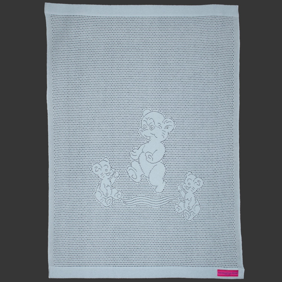Southampton Home Lace Weave Teddy Bear Baby Blanket ~ Blue ~-Gifts-00810032751333-{sku]-Prince of Scots