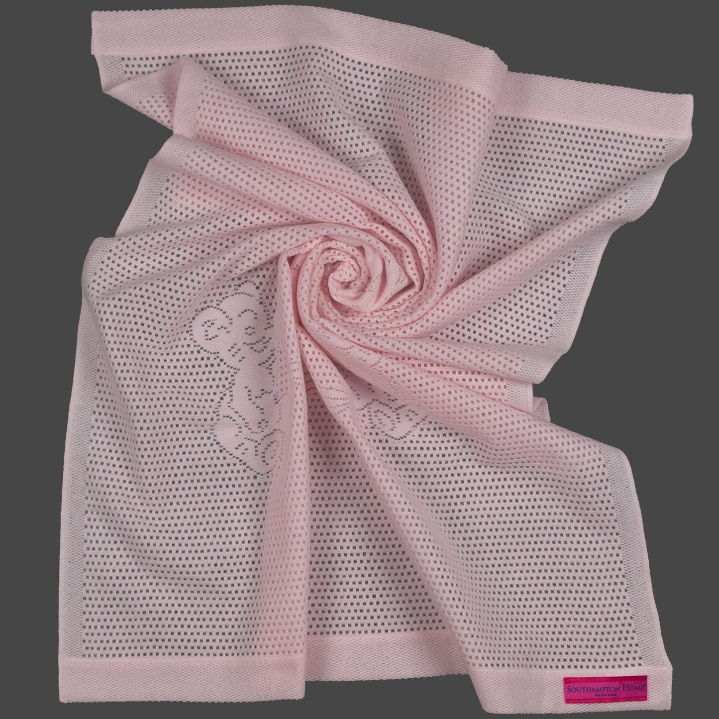 Southampton Home Lace Weave Teddy Bear Baby Blanket ~ Pink ~-Gifts-00810032751357-{sku]-Prince of Scots