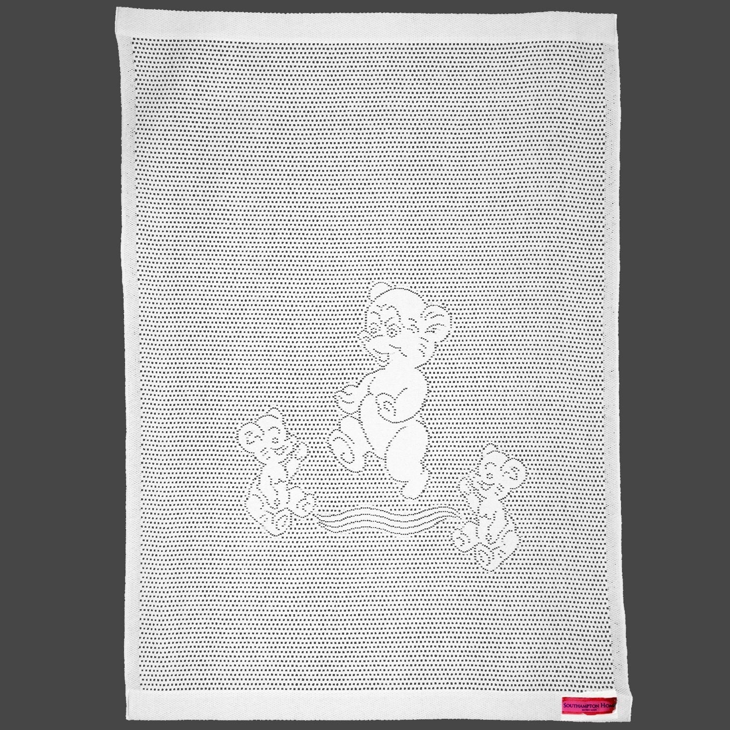 Southampton Home Lace Weave Teddy Bear Baby Blanket ~ White ~-Gifts-00810032751326-{sku]-Prince of Scots