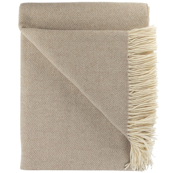 Southampton Home Merino Wool Basket Weave Throw (Sand)-Throws and Blankets-Prince of Scots-810032751159-Q300007-Prince of Scots