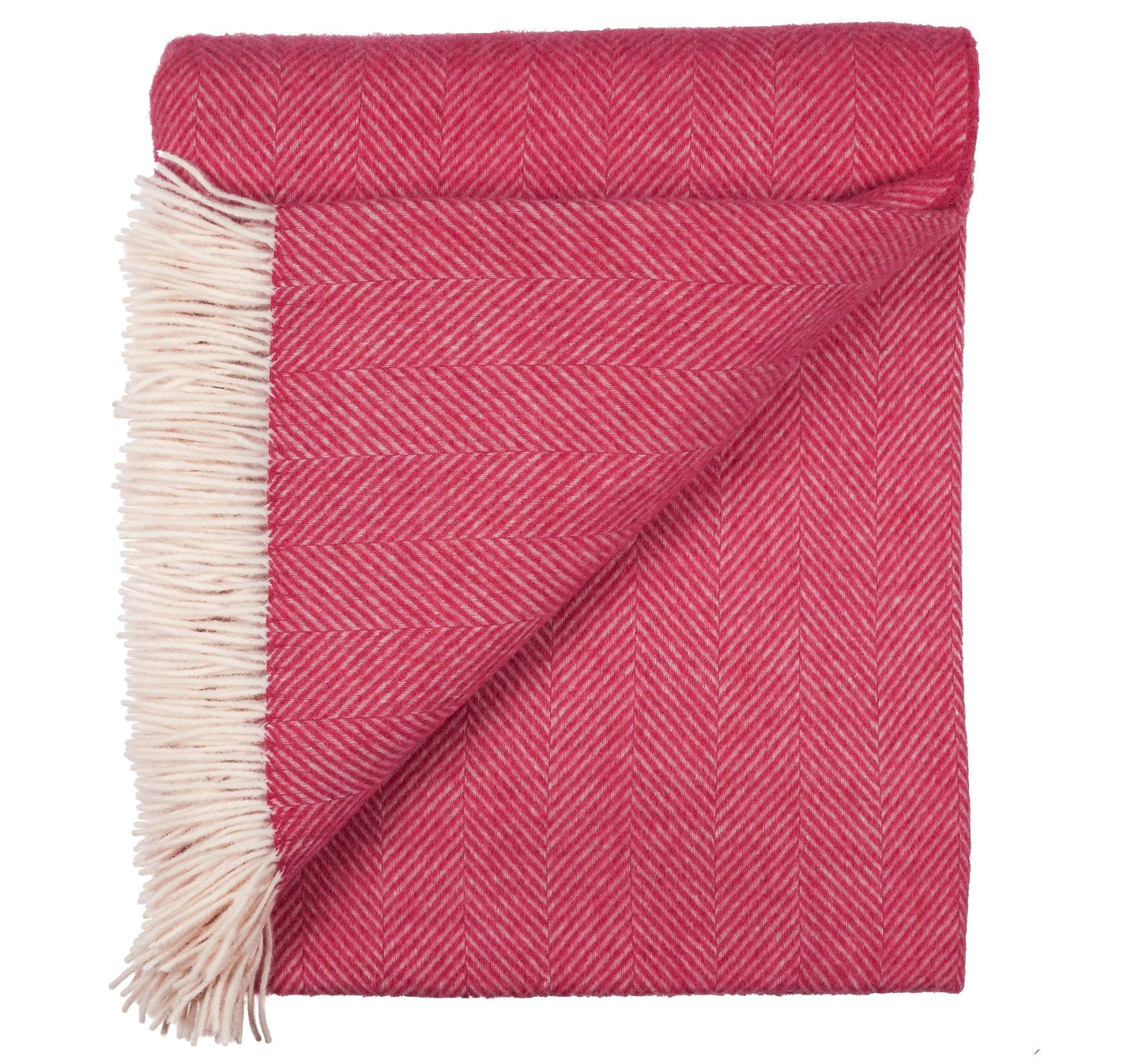 Southampton Home Merino Wool Herringbone Throw (Pink )-Throws and Blankets-Q029005-Prince of Scots