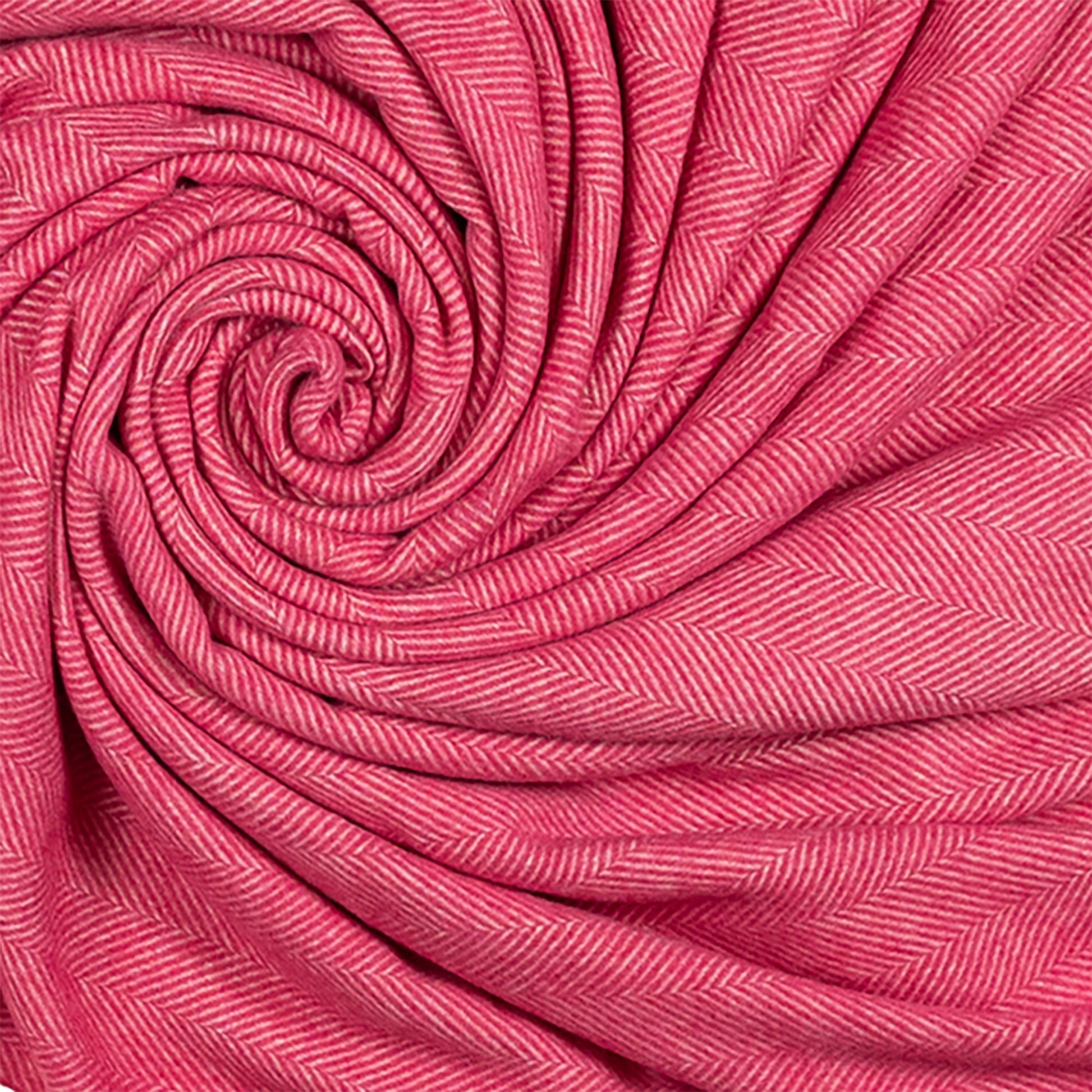 Southampton Home Merino Wool Herringbone Throw (Pink )-Throws and Blankets-Q029005-Prince of Scots