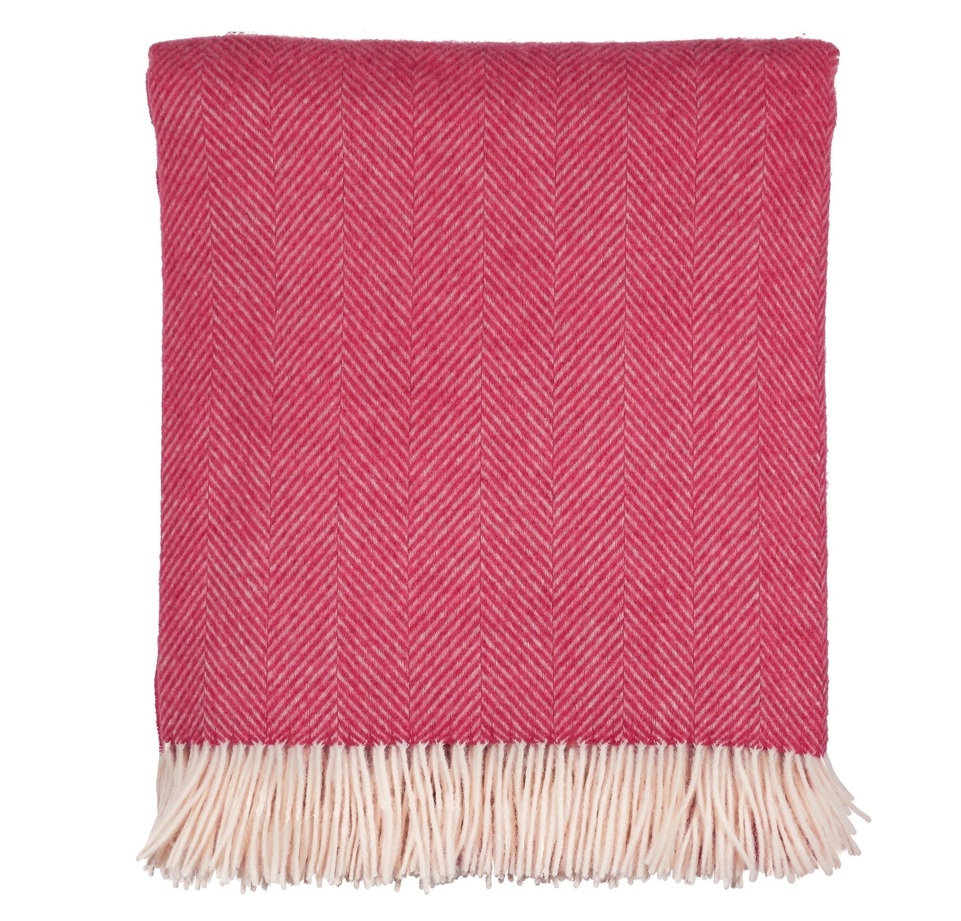 Southampton Home Merino Wool Herringbone Throw (Pink )-Throws and Blankets-Q029005-Prince of Scots