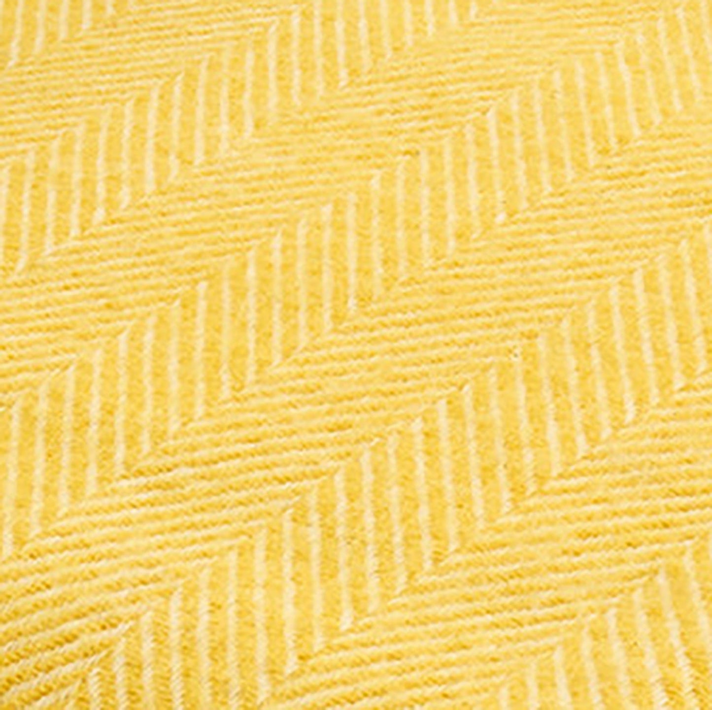 Southampton Home Washable Wool Herringbone Throw ~ Dandelion ~-Throws and Blankets-[bar code]-WashableDandelion-Prince of Scots