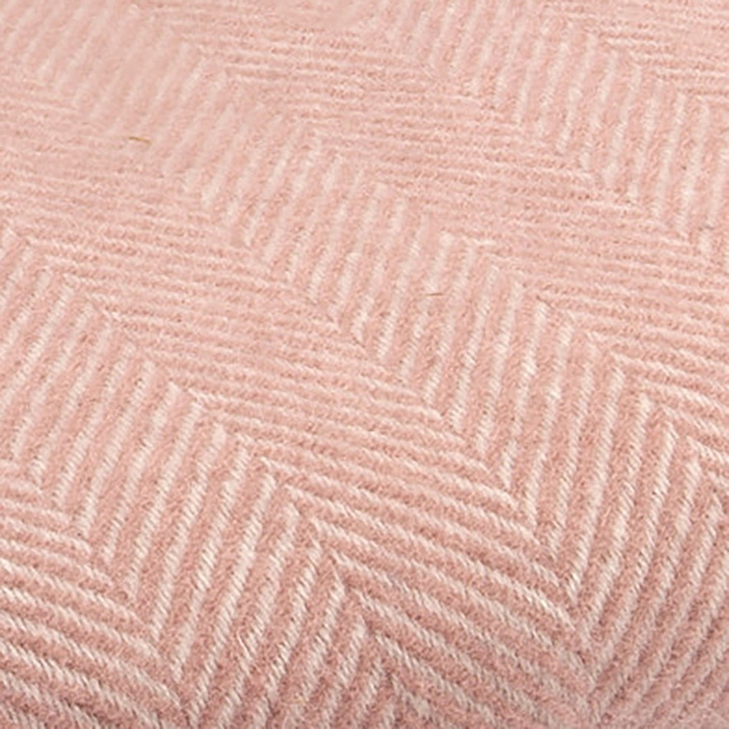 Southampton Home Washable Wool Herringbone Throw ~ Frosted Rose ~-Throws and Blankets-[bar code]-WashableRose-Prince of Scots