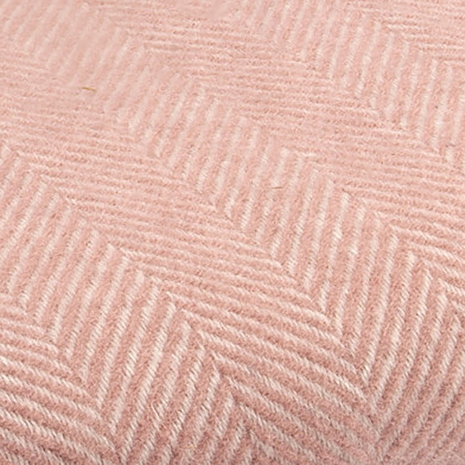 Southampton Home Washable Wool Herringbone Throw ~ Frosted Rose ~-Throws and Blankets-[bar code]-WashableRose-Prince of Scots