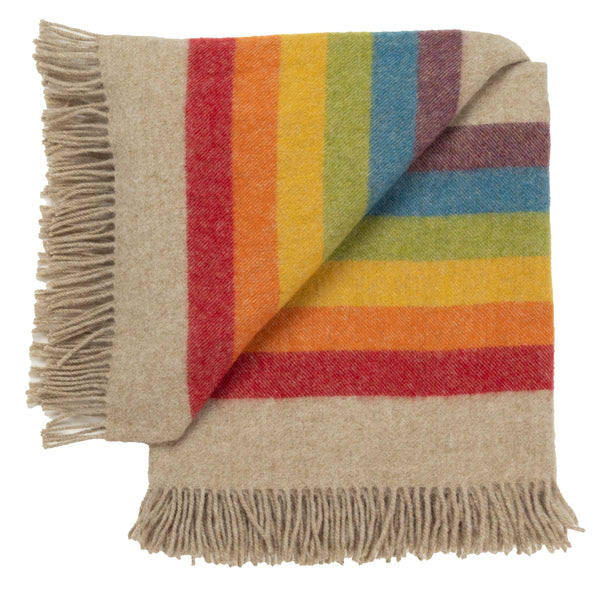Southampton Home Merino Wool American Pride Throw ~ Tan ~-Throws and Blankets-[bar code]-AmericanPrideTan-Prince of Scots