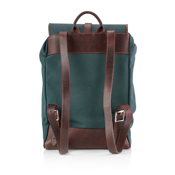 WANDERLUST Cotswold Canvas Backpack ~ Classic Green-Luggage-[bar code]-GreenCanvasBackPack-Prince of Scots