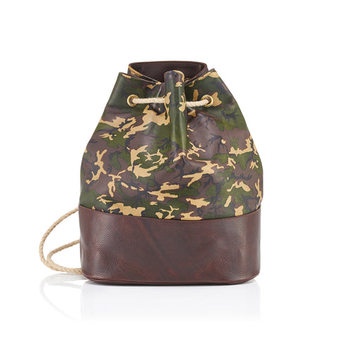 WANDERLUST Leather Duffle Bag ~ Tan Camo-Luggage-[bar code]-TanCamoDuffle-Prince of Scots