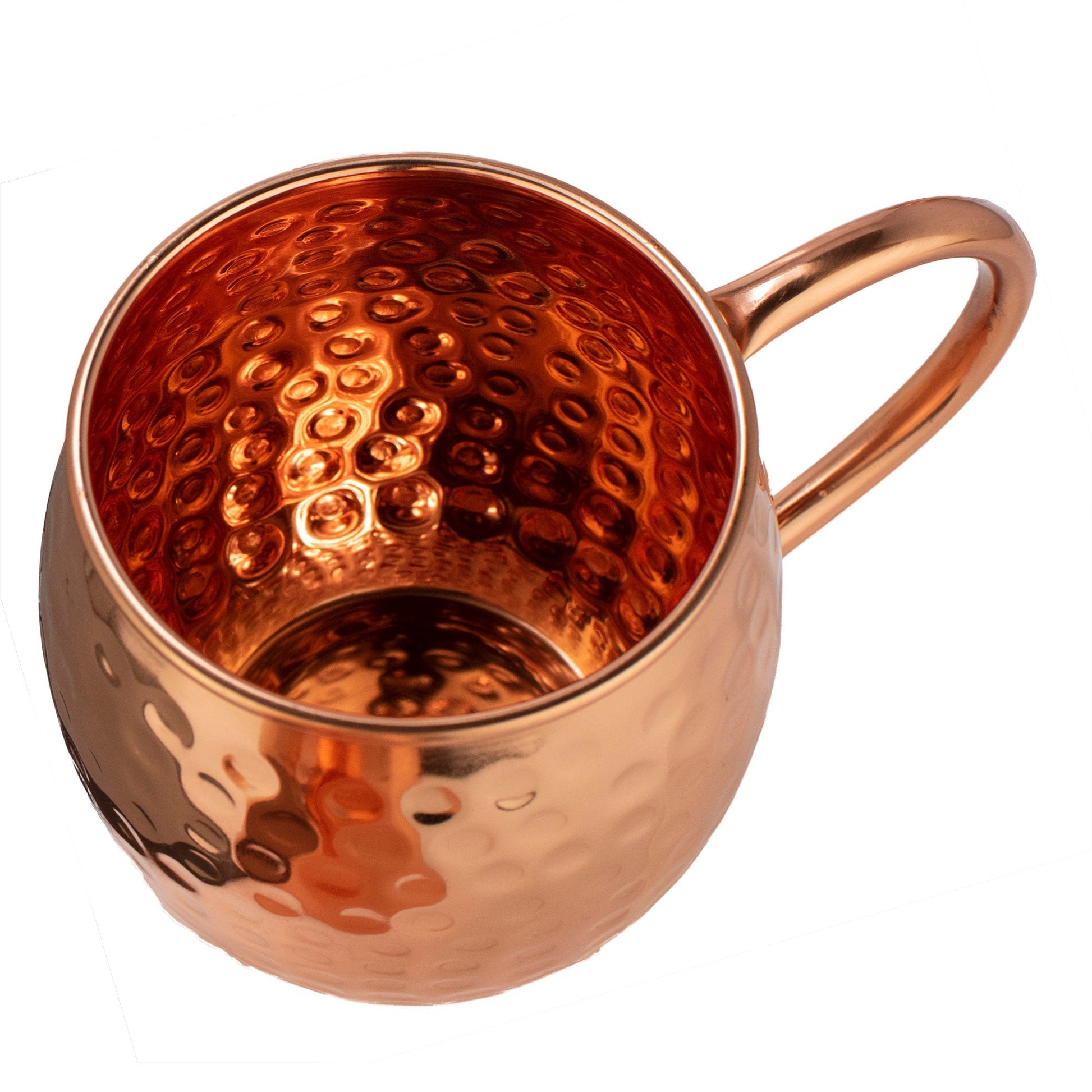 XL Hammered Copper Mug (Set of 2)-Barware-810032752538-BarrelCopper-Prince of Scots